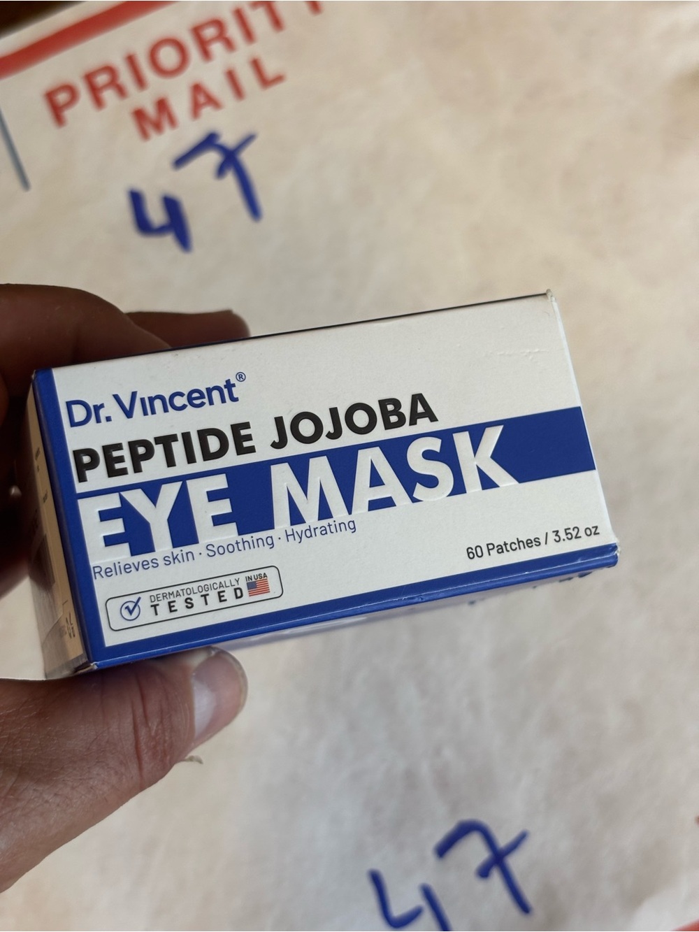 Peptide Jojoba Eye Mask - Blue/White Hydrating DR VINCENT